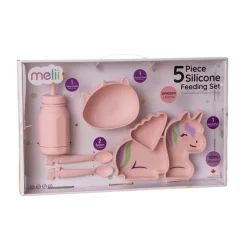 Melii Silicone 5 Piece Feeding Gift Set - Unicorn