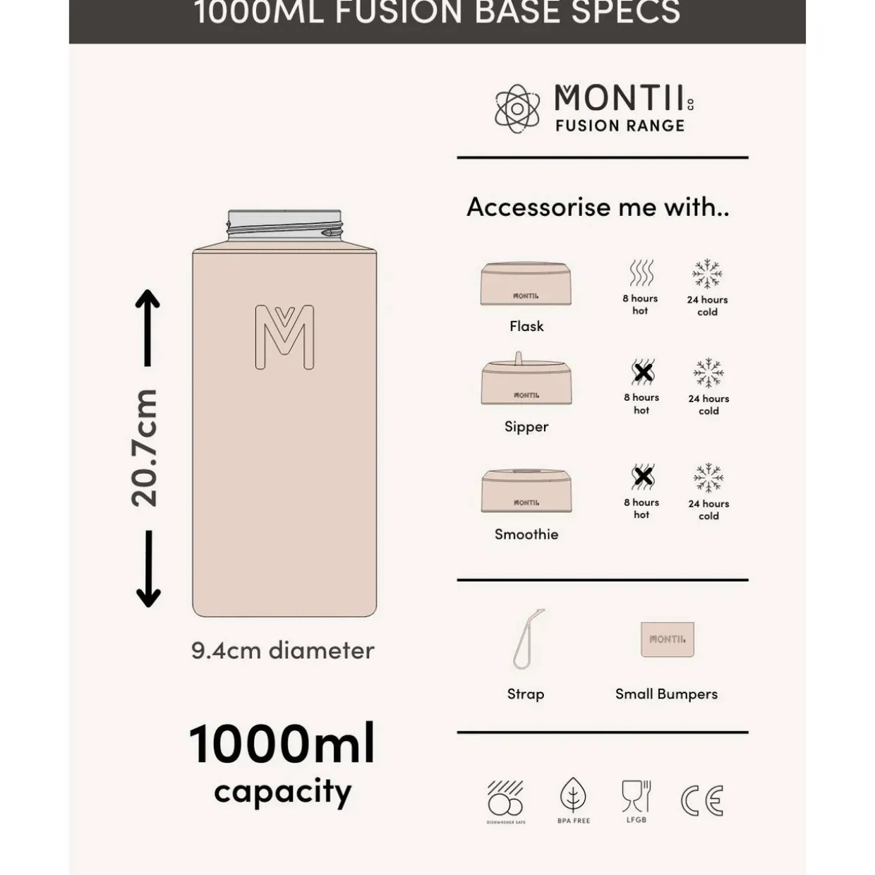 MontiiCo Fusion Universal Insulated Base - 1L