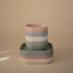 Mushie Dinnerware Square Plate 2pc