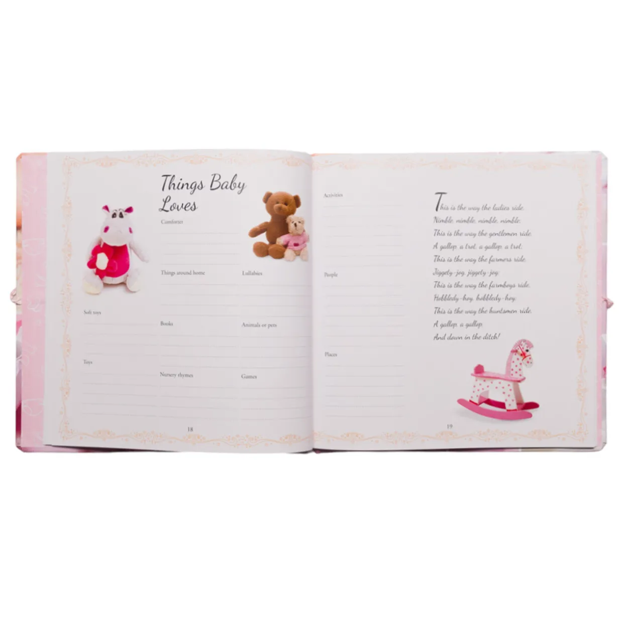 My Baby Record Book PINK with Nursery Rhymes