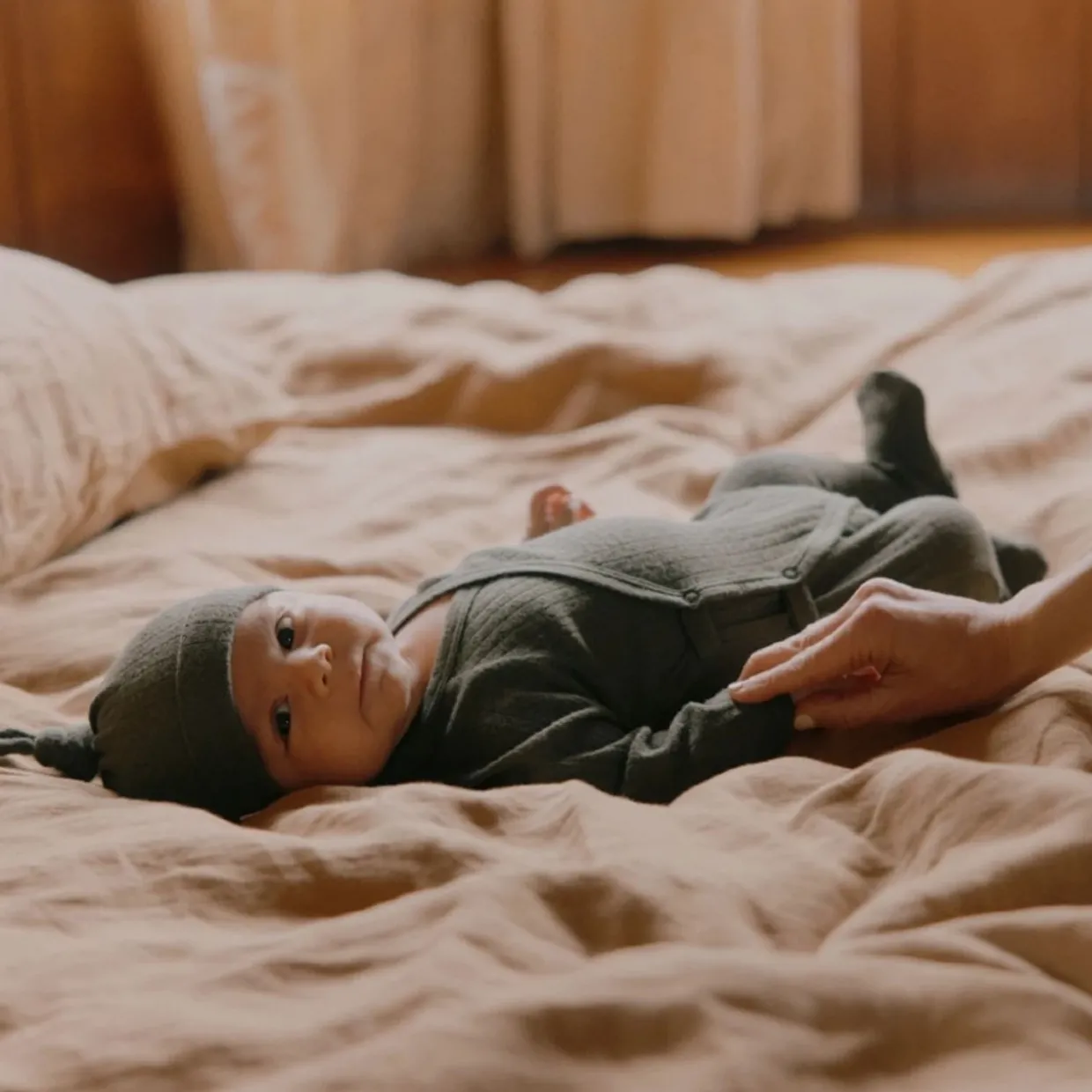 Nature Baby Merino Kimono Pointelle Stretch & Grow