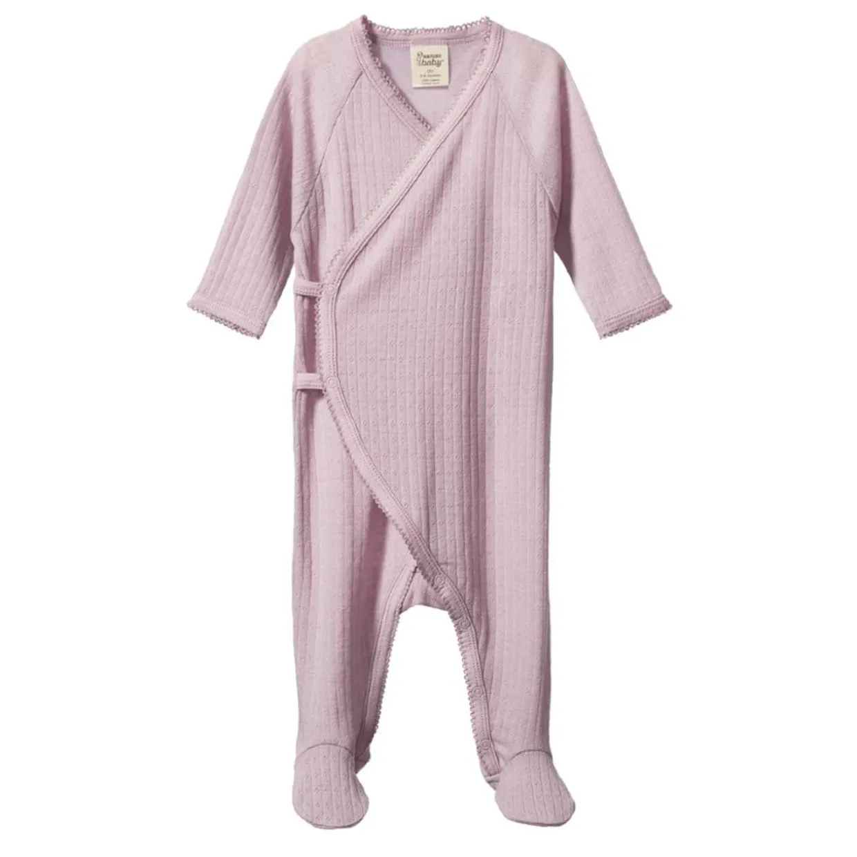 Nature Baby Merino Kimono Pointelle Stretch & Grow