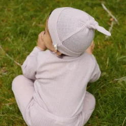 Nature Baby Merino Pointelle Knotted Beanie