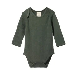 Nature Baby Merino Pointelle Long Sleeve Bodysuit