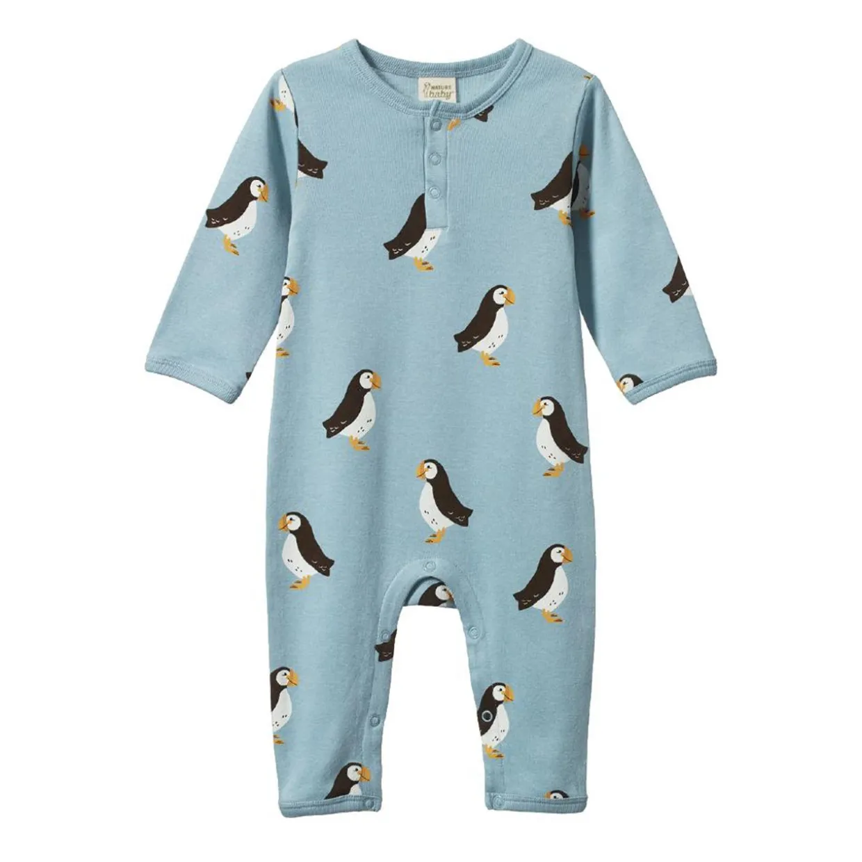 Nature Baby Organic Cotton Henley Pyjama Suit