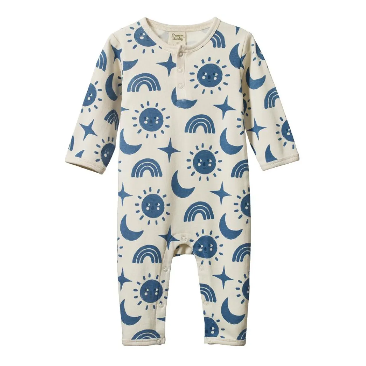 Nature Baby Organic Cotton Henley Pyjama Suit