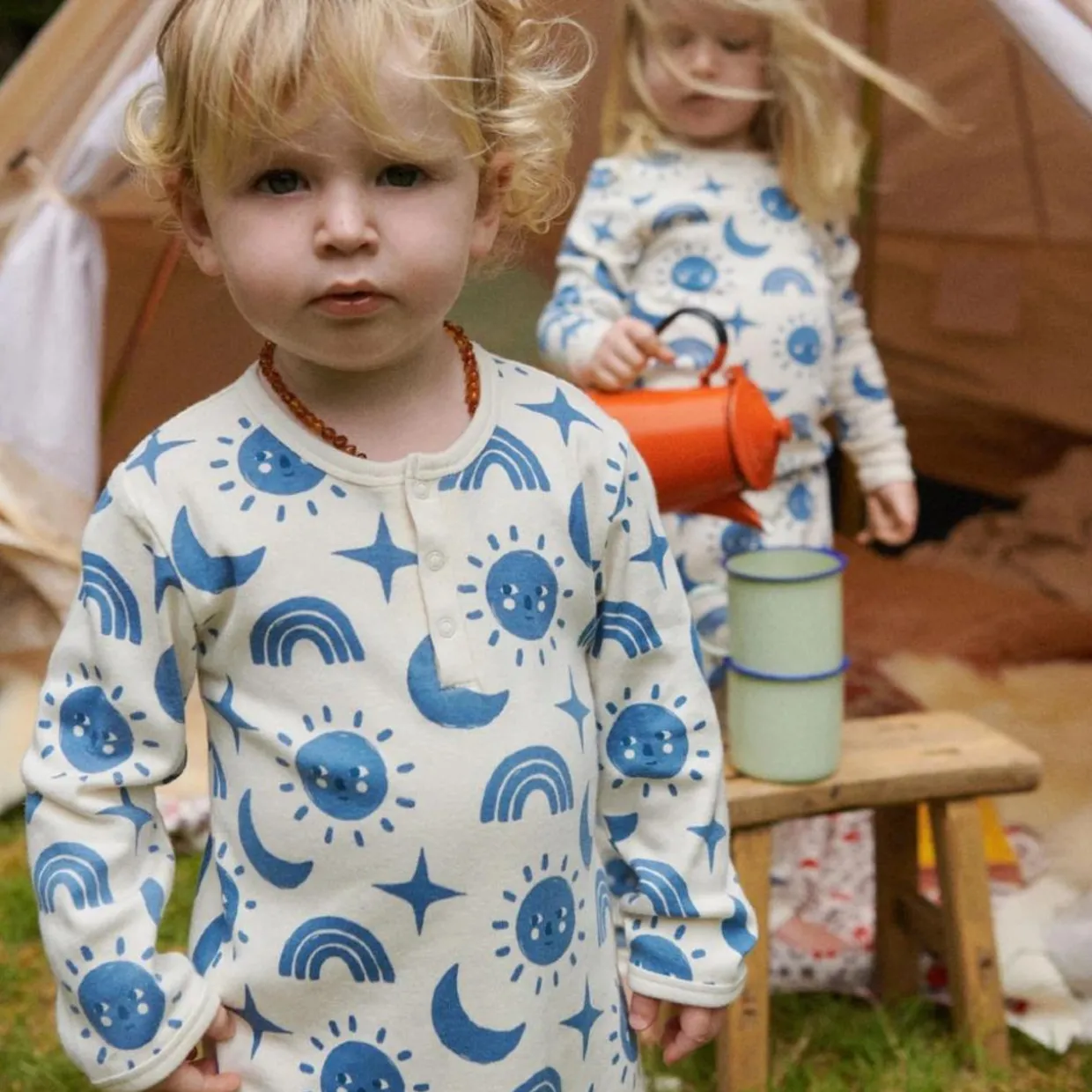 Nature Baby Organic Cotton Henley Pyjama Suit