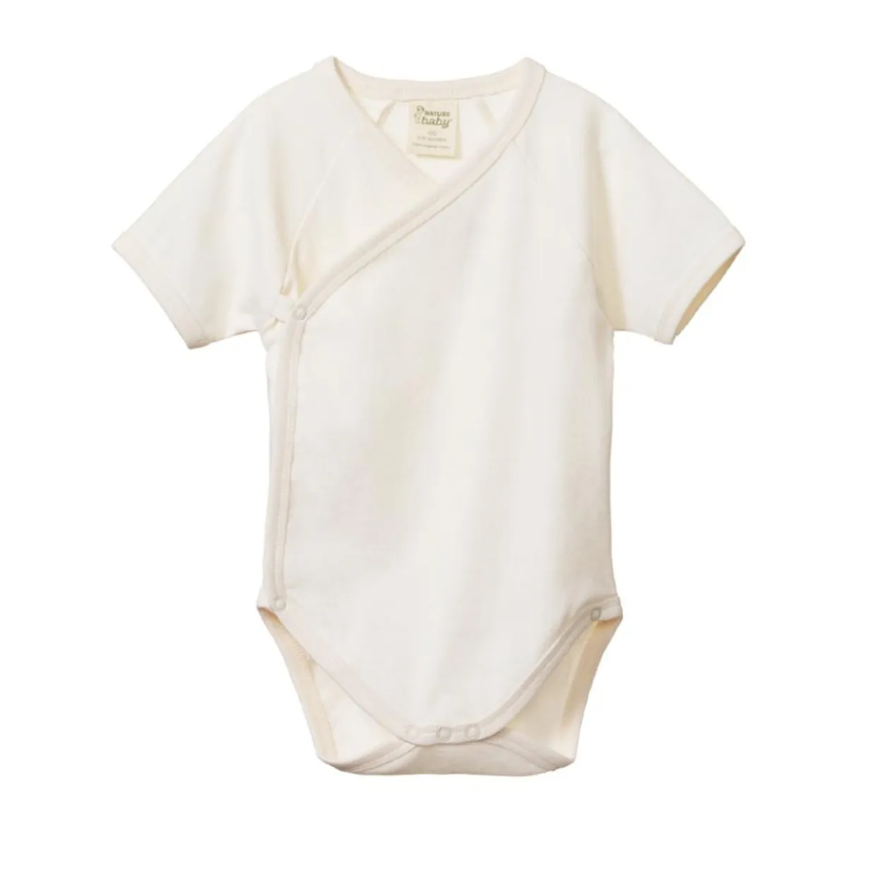 Nature Baby Short Sleeve Cotton Kimono Bodysuit