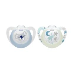 Nuk Star Day & Night Silicone Soothers