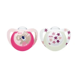 Nuk Star Day & Night Silicone Soothers