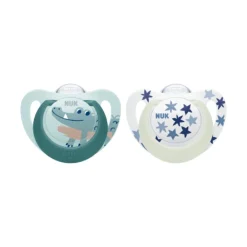 Nuk Star Day & Night Silicone Soothers