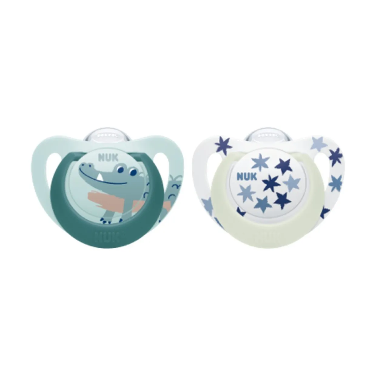 Nuk Star Day & Night Silicone Soothers