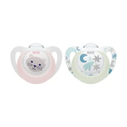 Nuk Star Day & Night Silicone Soothers