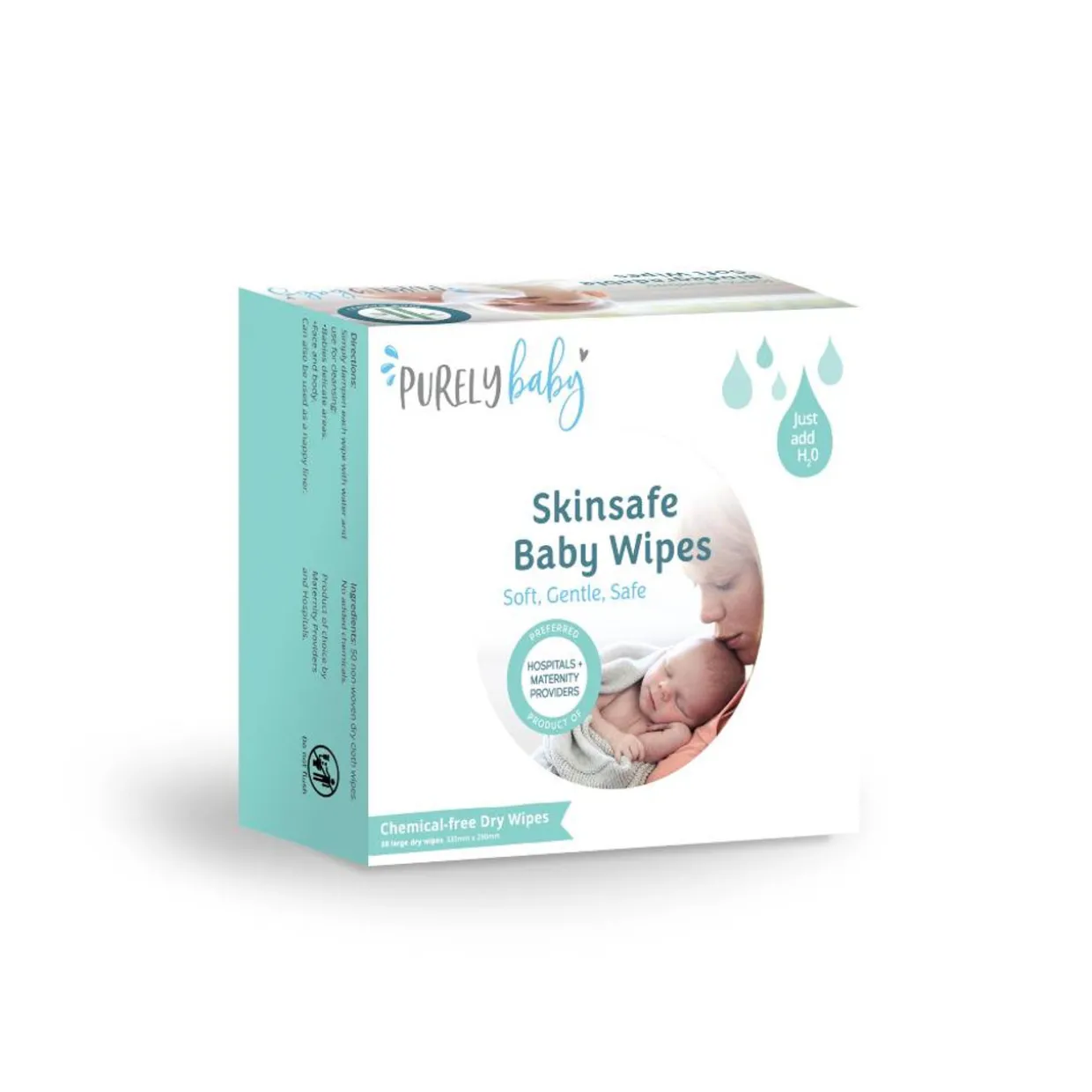 Purely Baby Dry Skinsafe Baby Wipes - 50 wipes