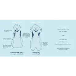 Purflo 2.5 tog Swaddle to Sleep Bag - All Seasons