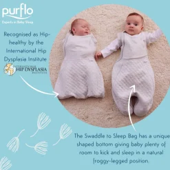 Purflo 2.5 tog Swaddle to Sleep Bag - All Seasons