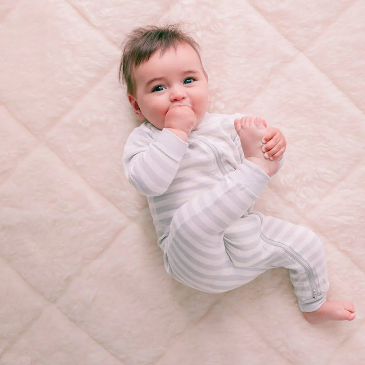 Reversible Quilted Wool Underlay - Cot Size