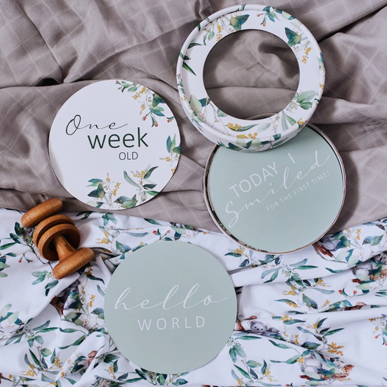 Snuggle Hunny Reversible Milestone Cards