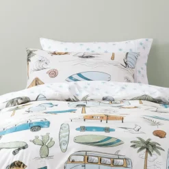 Squiggles Cotton Duvet Cover Set - Gone Surfing