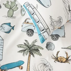 Squiggles Cotton Duvet Cover Set - Gone Surfing