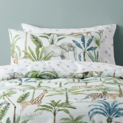 Squiggles Cotton Duvet Cover Set - Jungle Oasis