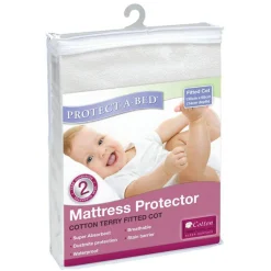 Terry Cotton Cot Mattress Protector