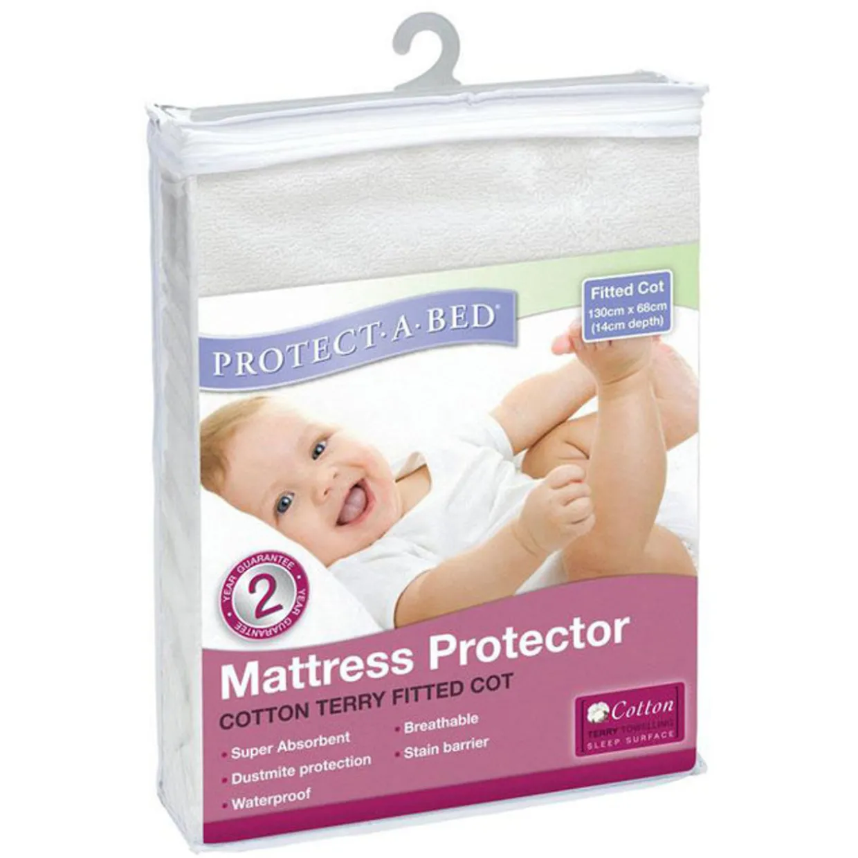 Terry Cotton Cot Mattress Protector