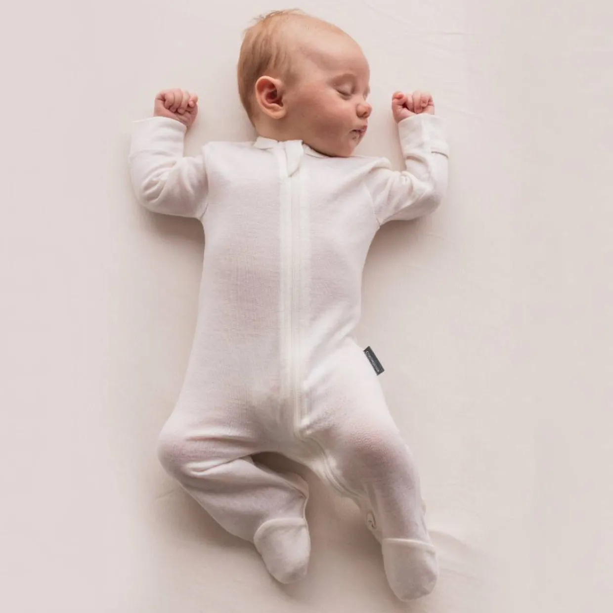 The Sleep Store Jersey Merino - Footed Zipsuit
