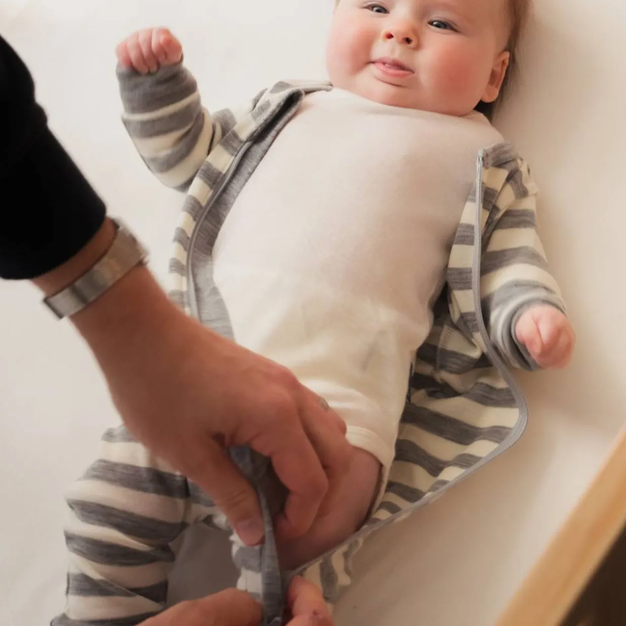 The Sleep Store Merino Zipsuit with Grippy Soles