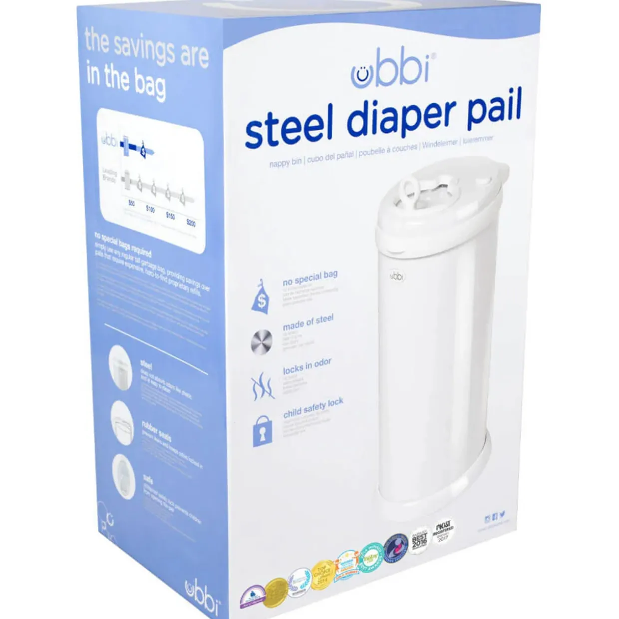 Ubbi Steel Nappy Bin