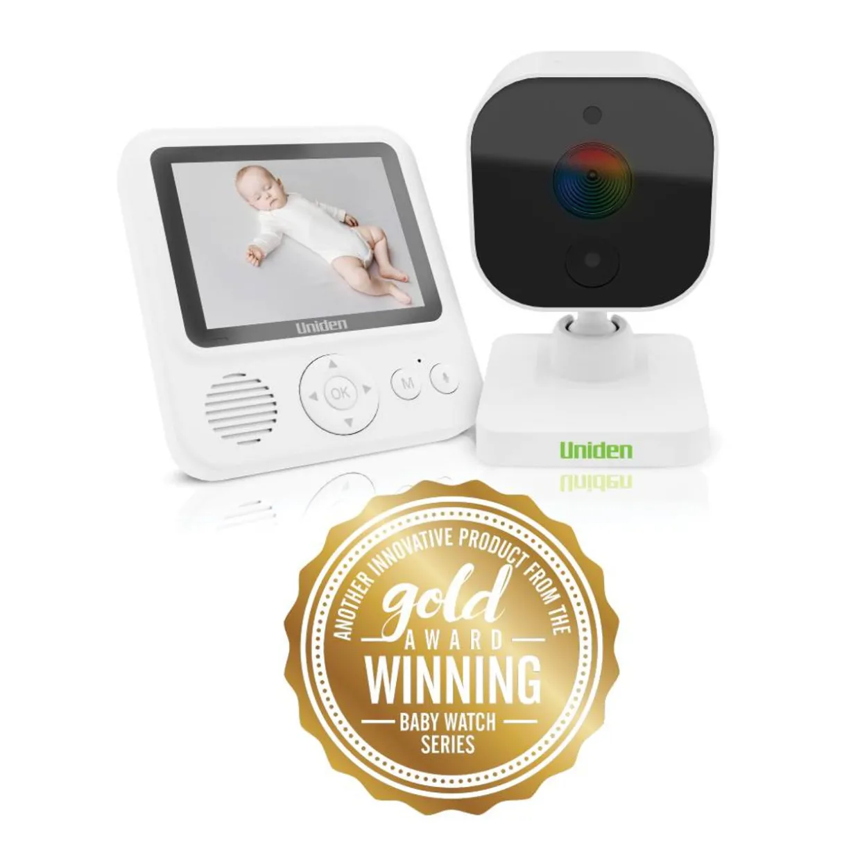 Uniden BW2511 2.8" Compact Wireless Smart Baby Video Monitor with Camera