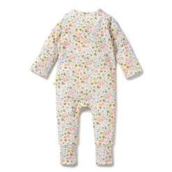 Wilson + Frenchy Long Sleeve Organic Zipsuit with feet