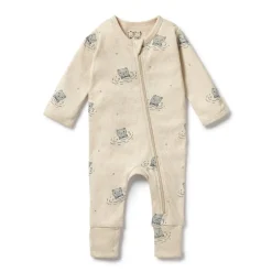 Wilson & Frenchy Organic Pointelle Zipsuit with Feet