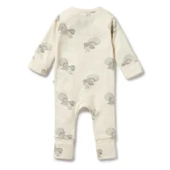 Wilson & Frenchy Organic Pointelle Zipsuit with Feet