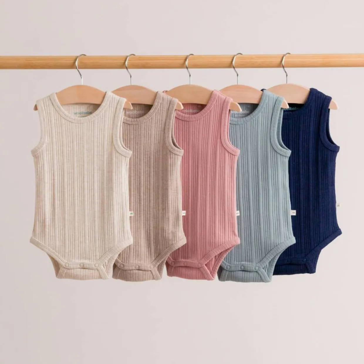 Woolbabe Merino/Organic Cotton Singletsuit - Daydream Collection